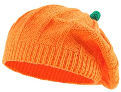 Uposao Tricot Citrouille Béret Chapeau Maman Et Moi Halloween Bonnet Tricoté Bonnet Tricoté Hiver Chaud Crochet Chapeau De Ski Photography Chapeau pour Femmes Bébé