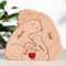 Personalisiertes hölzernes Eisbär Familie mit 2–9 Familiennamen, We Are One, personalisiertes Puzzle für Familienmitglieder, Heimdekoration, Mama Großmutter
