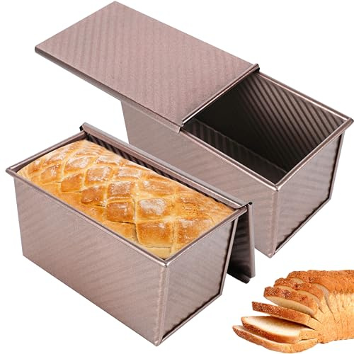 Spmarkt Pullman Backform Brotformen mit Deckel, 0,5 kg Kapazität, 2 Stück