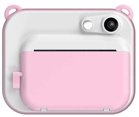 AYUNJIE Appareil Photo à Impression Thermique Appareil Photo pour Enfants à Impression Instantanée en Noir Et Blanc, Appareil Photo pour Enfants à Impression Couleur, Cadeau pour Enfants (Rose)