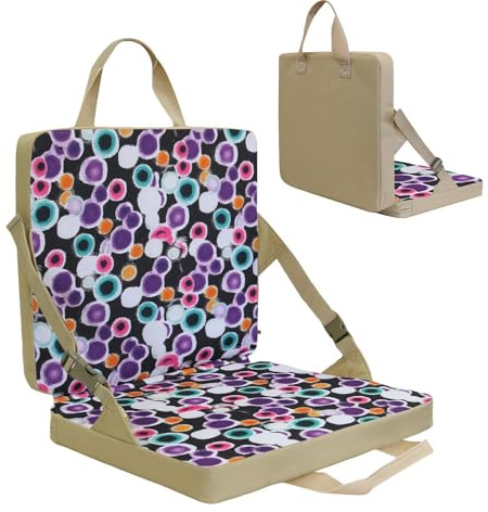 Tewzafiya Coussin de siège de stade pliable - Coussin de siège de stade portable pour enfants et adultes - Coussin de siège coloré pour l'extérieur - Pour les événements sportifs - Pour pique-nique