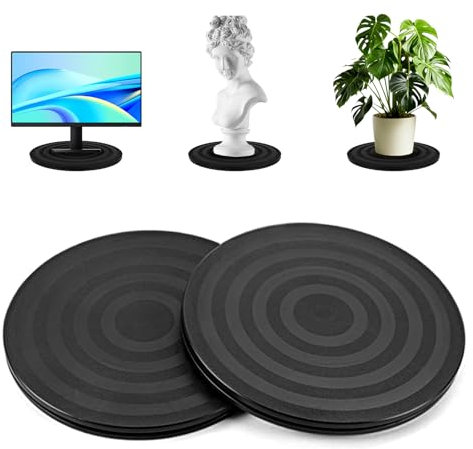 ROEOWENE 2pcs Supporto Girevole di 360 ° con Cuscinetti a Sfera Piatto Girevole Piattaforma 20CM Base Girevole per tv Piattaforma Roteante Base Rotante Piatto per Piante,Bonsai,Artigianato,Monitor