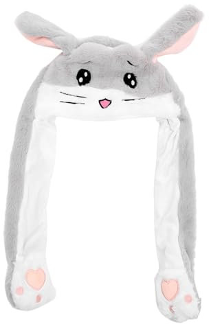 KOMBIUDA Plüsch Hamster Mütze Mit Beweglichen Ohren Für Party Und Fotografie Langlebiges Plüschmaterial Geeignet Für Winter Frühling Und Herbst