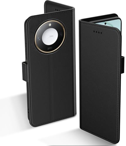 Aiziki Case For Honor X9c Smart Wallet Premium Leather Flip Case with Card Slots Magnetic Closure Kickstand Shockproof Protective Compatible with Honor X9c Smart Phone Case-Black