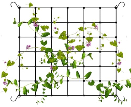 Malla Antipajaros, 60 * 60CM Red Plantas Trepadoras, Red de Tienda de Campaña con 4 Ganchos, Malla Entutorar, Malla para Plantas Trepadoras,para Plantas trepadoras, Verduras, Frijoles, Frutas, Flores