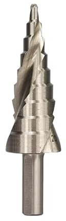 Taladro cónico escalonado 1 pieza 4-20mm HSS broca escalonada for cortador de agujeros de Metal y madera herramientas de perforación broca de núcleo con ranura en espiral(4-20mm)