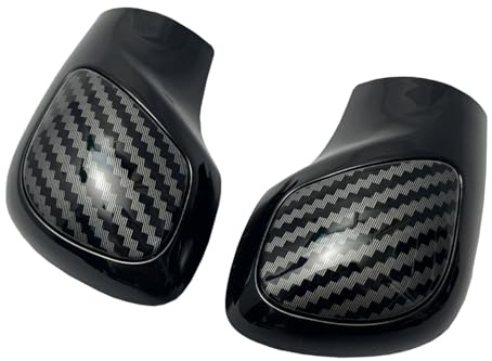 Somivo Schwarze Karbonfaser-Textur-Schaltknauf-Getriebe-Seitenabdeckung für VW Golf 6 Golf 7 R GTI Passat B7 B8 CC R20 Jetta MK6 GLI