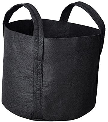 SUPVOX 5 Sacchetti Per Piantagione in Feltro 35x30 Cm Per Giardinaggio Per Fioriere Rotonde Da Giardino Da Appendere Neri