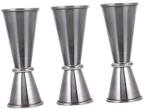 HOLIDYOYO 3piezas Jiggers Inoxidable Para Cócteles Utensilios Para Bartenders y Casa
