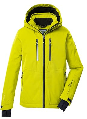 killtec Jungen Skijacke/Funktionsjacke mit Kapuze und Schneefang KSW 191 BYS SKI JCKT, lime, 176, 43474-000