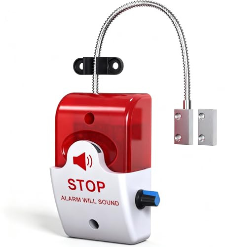 Exit Door Alarm with 110dB Siren,Commercial Emergency Exit Security Device,Battery Powered Magnetic Sensor, Easy Installation,Ideal for Warehouse,Office,Retail,Industrial Exit Safety