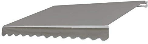 Mendler Alu-Markise T790, Gelenkarmmarkise Sonnenschutz 4x3m - Polyester, grau-braun