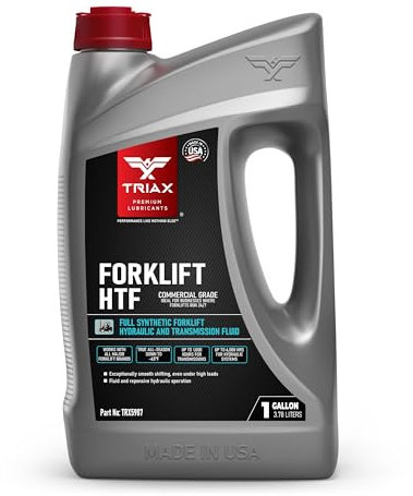 TRIAX Forklift HTF Huile pour transmission hydrostatique et hydraulique, convient à 99% des chariots élévateurs à fourche, débit à froid de -45° C (1 gallon)