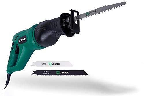 VONROC Säbelsäge Universalsäge Elektrisch 900W - Elektro Fuchschwanz für Metall und Holz - inkl. 3 Sägeblätter