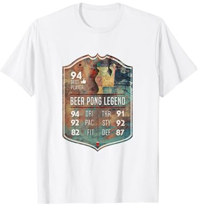Herren Funny Beer Pong Bierpong Wappen Legende Meister König lustig T-Shirt