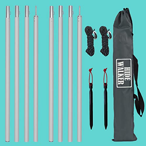 2 x 2 m höhenverstellbare Teleskopstange Twist Lock für Zelt, stark und langlebig, leicht, Camping, Wandern, Rucksäcke, Unterstände (Mastil für Aluminiummarkise, 200)