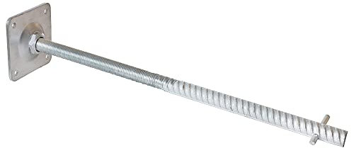 5 x Pfostenträger verstellbar 10x10 cm Platte 50 cm Einbetonieren verzinkt Stahl Pfostenanker für Zaun Carport Sichtschutz