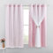 NICETOWN Blackout Curtains for Bedroom - Stars Cut Out Curtains for Kids Nursery Girls Living Room Thermal Curtains Drapery with Eyelet for Windows, 2 Panels, W52 x L54 Inch (132x137 cm), Pink