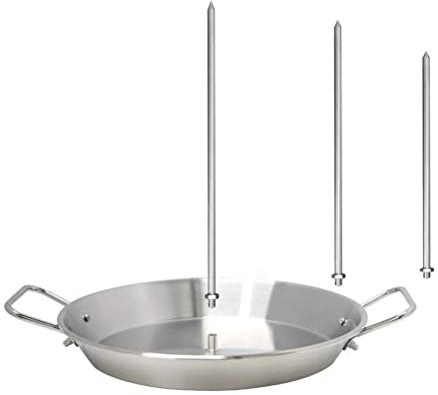 FCHMY Brochettes verticales en acier inoxydable - Support à viande - Support vertical brésilien avec plaque et 3 brochettes amovibles - Pour brochettes et steaks