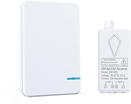 230V Smart Lichtschalter WiFi Funkschalter Set, Thinkbee Smart Life Schalter seires für Amazon Alexa und Google Home, Timing-Funktion, Verkabelung frei, Stimmenkontrolle, für Android und iOS