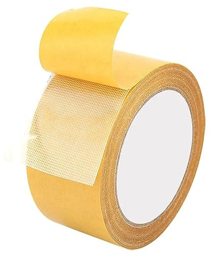 Ssiyiya Double-Sided Fabric Tape, 1roll Carpet Tape Double Sided Sticky Tape Heavy Duty Multifunctional Clear Mounting Tape Adhesive Tape for Floors Carpets Mats Walls Crafts(0.79x787.4inch)