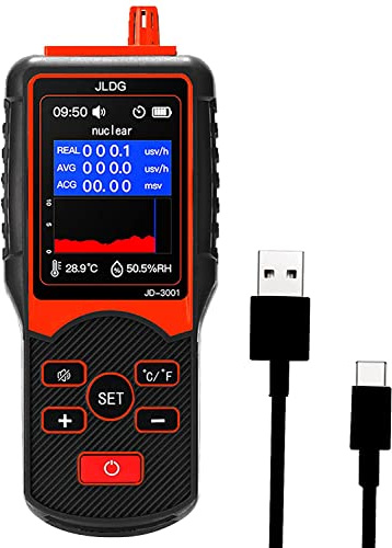 KLUFO Geiger Counter Nuclear Radiation Detector,a,β,y and X-Ray Tester Electromagnetic Nuclear Radiation Detector Real Time Monitoring Automatic Exceedance Alarm with Fault Self-Check Function