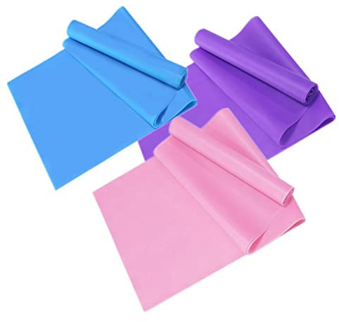 BIUDECO 3stücke Yogagurt Elastischer Stretchgurt Für Yoga-übungen Widerstandsband Für Fitness Und Sport Aus Rutschfestem Material Geeignet Für Männer Frauen Und Junge Mädchen