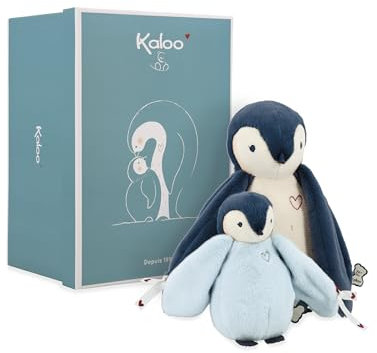 Kaloo – Complices – Plüschtier-Duo Pinguine – Blau – 15 cm und 25 cm – Kuscheltier ab Geburt, K212000