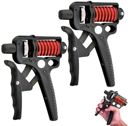 2 Set Handtrainer Fingertrainer 5-165kg, Handtrainer Unterarmtrainer, Fingertrainer Einstellbarer Widerstand, Griffkraft Trainer Trainingsset,Hand Unterarm Finger Trainingsgerät