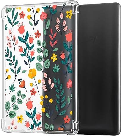 CoBak Clear Hülle für Kindle Paperwhite Durchsichtige - 6,8 den Kindle Paperwhite 11. Generation 2021 und Signature Edition (Modell Nr. M2L3EK/ M2L4EK), Leichte Kratzfeste Weich (Blumenmeer)