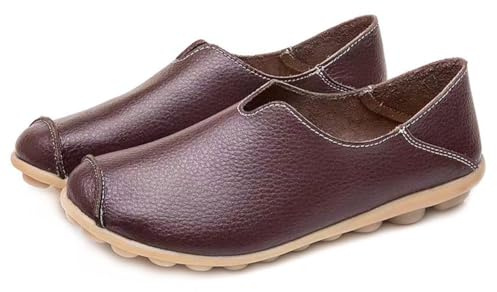 Mocasines Planos para Mujer, sin Cordones, Ligeros, Informales, con Punta Redonda, para Trabajo, Negocios, Zapatos de tacón bajo Antideslizantes