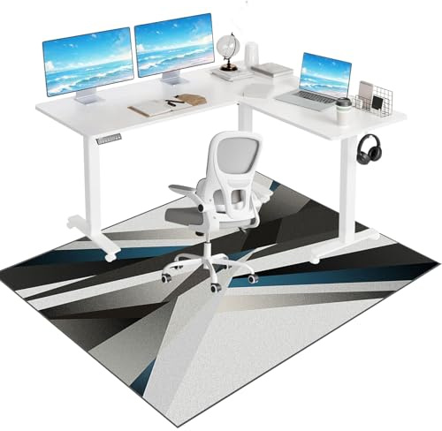 Tkuhknag Bürostuhl Unterlage, Bürostuhl Matte, Bodenmatte unter Bürostuhl und Schreibtisch, Bodenschutzmatte für Teppich, Gaming Teppich Stuhlunterlage, schreibtischstuhl unterlage 60 x 70 cm