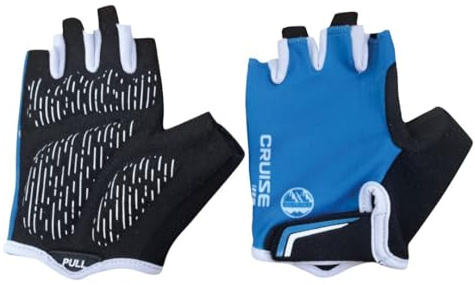 Six Peaks Kinder-Fahrradhandschuhe, Halbfinger, leicht, atmungsaktiv, gepolstert, rutschfest, blau, 3–4 Jahre