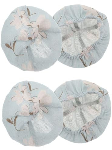 Cabilock 4pcs Cotton Linen Bread Proofing Basket Covers Breathable Cloth Covers Bowl Reusable For Sourdough Starter Jars And Bread Rising Baskets