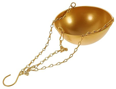 CIMAXIC Korb Garten hängende töpfe mehrere Zimmerpflanze Künstliche Hängepflanzen Hanging Basket blumenampeln Balcony Planter blumenkübel Hängende Körbe Pflanzen Topf Plastik Golden
