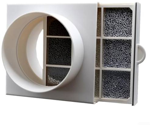 DAZZLEEX Filtro dell'aria per filtro dell'aria da 110 mm/160 mm, scatola di purificazione per insetti e polvere, in spugna, lavabile, per tubi in PVC e PE (110 mm)