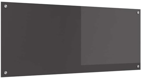 vidaXL Küchenrückwand Dunkelgrau 120 x 50 cm Gehärtetes Glas | Gehärtetes Glas, das lange hält, Modern und schlicht, Schützt deine Wände vor Kochhitze