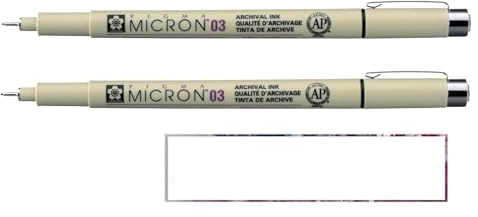 PIGMA MICRON Sakura 03 Schwarz, 2 Stück und 1 Karte