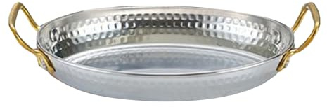 Genérico Sartén - Acero Inoxidable Plato Para Pescado - Cazuela Sin Revestimiento Con Asas Dobles Utensilio Cocina Para Cocinar Langosta Hogar Principiantes Camping Restaurantes