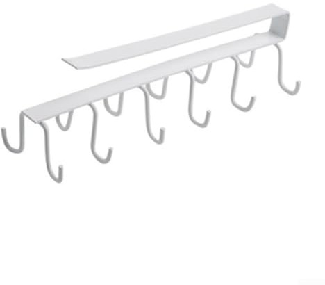 Unterregal, Tassenregal, Organizer, keine Schrauben, Küchenschrank, Aufbewahrungshaken für Tassen und Utensilien, Metall, zum Aufschieben, Hängeregal für Küche und Kleiderschrank, Organisation, 25,5 x