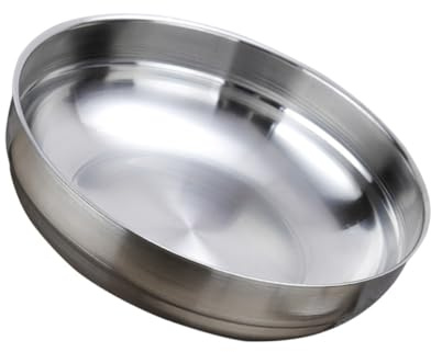 Plat d'Assaisonnement Rond en Acier Inoxydable 304 Argenté Résistant | Restaurants et Usage à Maison, Acier 304 Résistant aux Acides Froid, Finition Argenté, Forme Ronde