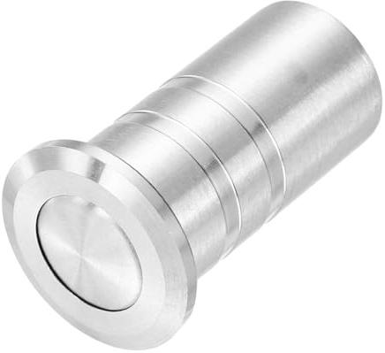 sourcing map Protector de polvo para pestillo de puerta de 12 mm, acero inoxidable 304 a prueba de polvo, insertos de bloqueo deslizante de seguridad, accesorios de bloqueo de perno de barril para