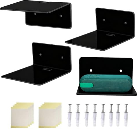 Ripiani galleggianti in acrilico, multifunzione, 10,2 cm, versatili e robusti, per soggiorno, bagno, album, cucina, libreria, camera da letto, posto di lavoro