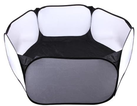 Box per piccoli animali – Recinzione portatile antiscivolo per uso interno ed esterno, recinzione pieghevole per animali domestici con area giochi, penna sicura per cuccioli, gattini, coniglietti