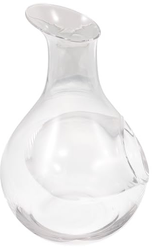 OSALADI Pichet à vin en verre avec bec incliné et fonction ajout glaçons, carafe pratique pour maison et réceptions