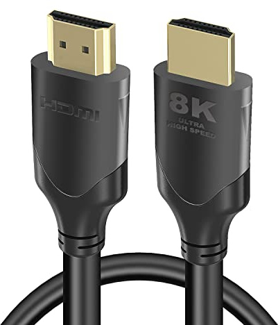 APOKIN Cavo HDMI 8K 1Metro 48Gbps 7680P HDMI 2.1 Ultra Alta velocità per Samsung QLED, Apple TV, Sony LG, Playstation, PS4, PS5, Nintendo Switch, Xbox One Series X, HDMI 2.0/4K 120Hz 144Hz m/MTS