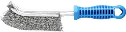 PFERD TOOLS Handbürste gebogen HBG | 1reihig Edelstahl-Draht-ø 0,30 | 43698003 – für schwer zugängliche Stellen