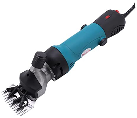 MIXXON Eléctrico Esquiladora De Caballo, Máquina De Esquilar El Pelo 690W con Estuche De Transporte Y 2 Juegos De Cuchillas, para Lana En Ovejas/Cabras/Ganado,Azul,110V