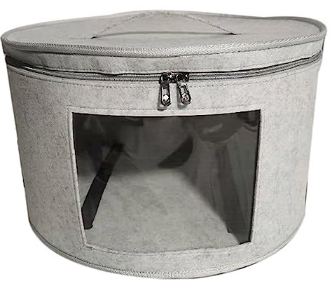 NIEI 2X Hutschachtel Organizer Runde Hutschachteln Faltbare Hut Aufbewahrungstasche mit Staubdichtem Deckel Große Hut Aufbewahrungsbox Hutschachteln A