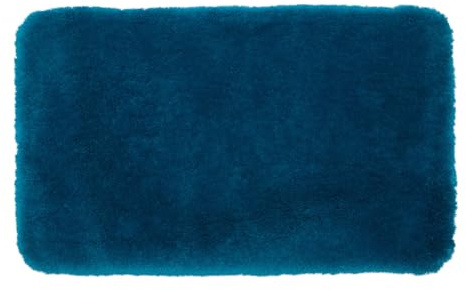 Gözze - Deluxe Badteppich mit extra hohem Flor, 100% Polyester (Mikrofaser), Mit Antirutschbeschichtung, 60 x 100 cm - Petrol